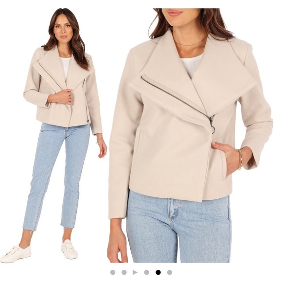 ZIP FRONT JACKET - BEIGE XS - Picture 2 of 13